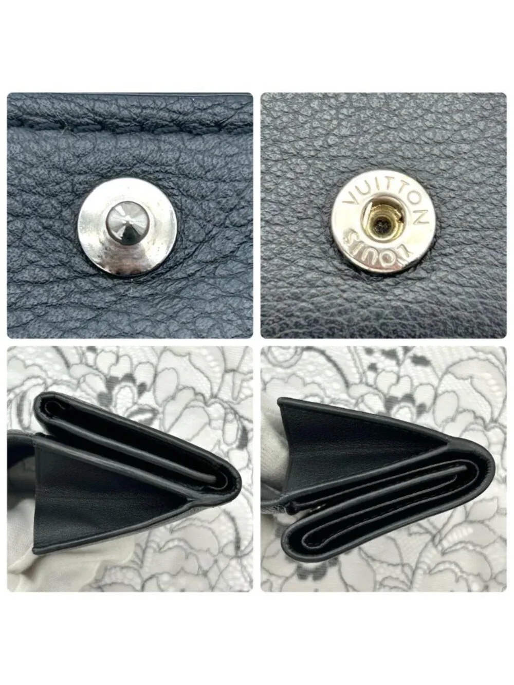 Louis Vuitton Portefeuille Lock Mini Fold Wallet